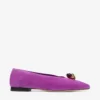 Margot Flat Violet Orchid suède ballerina’s