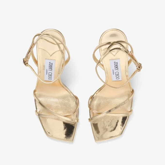 Metz 100 gouden sandalen van vloeibaar metaal Metz 100 gouden sandalen van vloeibaar metaal