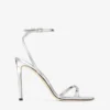 Metz 100 Zilveren Liquid Metal Leather-sandaal