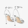 Metz 100 Zilveren Liquid Metal Leather-sandaal