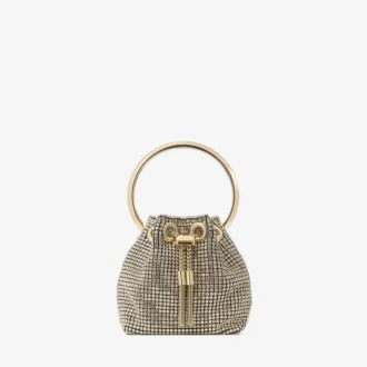 Micro Bon Bon Champagne Crystal Mesh Mini-tas