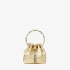 Micro Bon Bon goudkleurige metallic nappa mini-tas