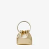 Micro Bon Bon goudkleurige metallic nappa mini-tas