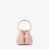 Micro Bon Bon Rose satijnen en jimmy choo-kant mini-bucketbag