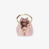 Micro Bon Bon Rose satijnen en jimmy choo-kant mini-bucketbag