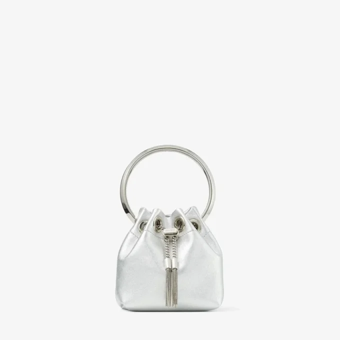 Micro Bon Bon zilver metallic nappa mini-tas