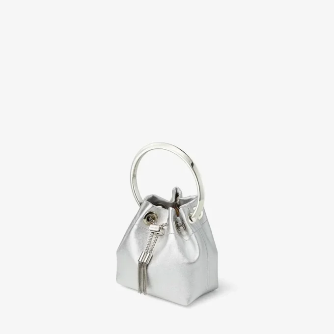 Micro Bon Bon zilver metallic nappa mini-tas