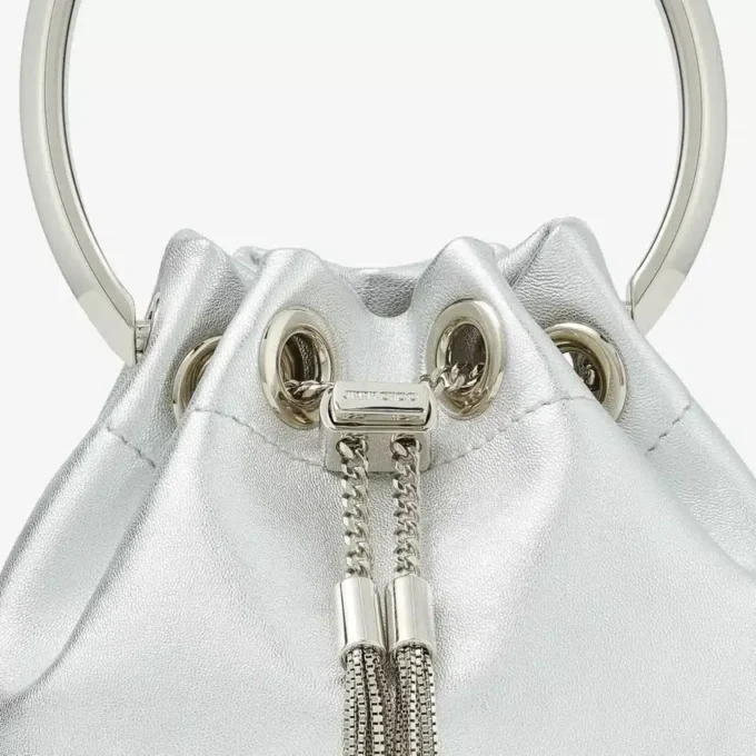 Micro Bon Bon zilver metallic nappa mini-tas