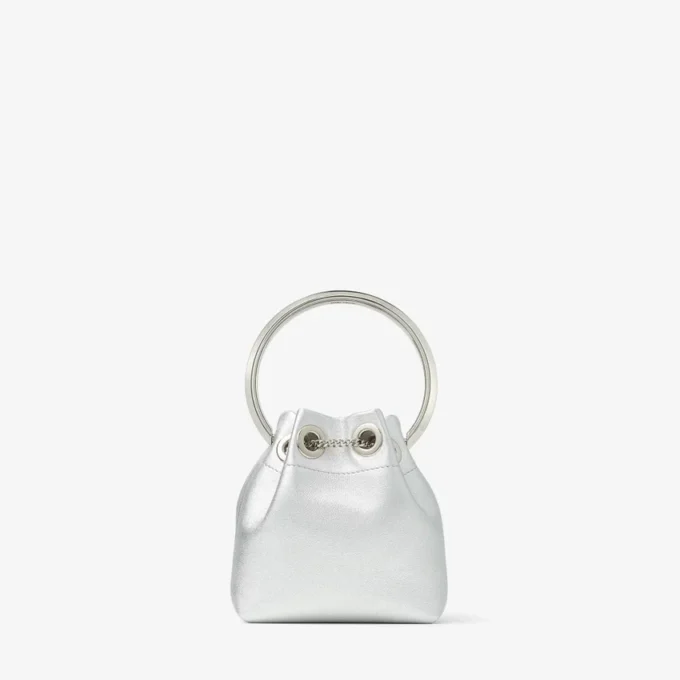Micro Bon Bon zilver metallic nappa mini-tas