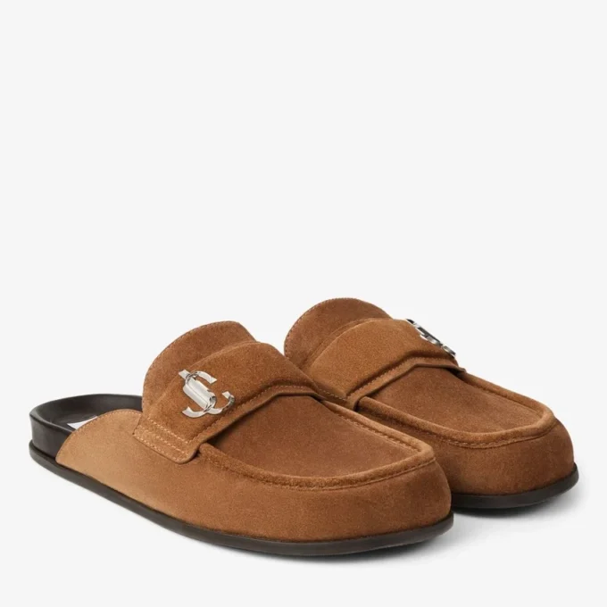 Milo Mule Tan Velvet Suede Backless Mule Milo Mule Tan Velvet Suede Backless Mule