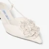 Mimmi Slingback 50 Latte Glanzende nappalederen slingbacks met kanten corsage Mimmi Slingback 50 Latte Glanzende nappalederen slingbacks met kanten corsage
