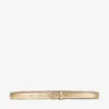Mini Helina gouden metallic nappaleren mini-riem