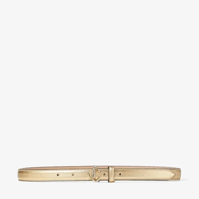 Mini Helina gouden metallic nappaleren mini-riem