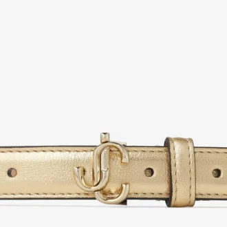Mini Helina gouden metallic nappaleren mini-riem Mini Helina gouden metallic nappaleren mini-riem