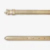 Mini Helina gouden metallic nappaleren mini-riem