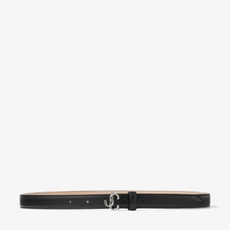 Mini Helina zwarte mini-riem van glad leer Mini Helina zwarte mini-riem van glad leer
