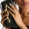 Multi-Charm Ring met parel in goudkleurige afwerking Multi-Charm Ring met parel in goudkleurige afwerking