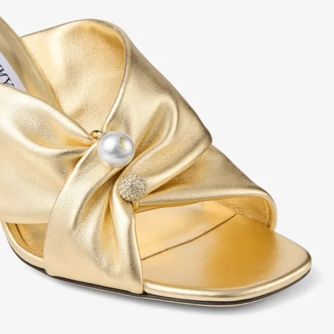 Rafi 85 sandalen van goudkleurig metallic nappaleer Rafi 85 sandalen van goudkleurig metallic nappaleer
