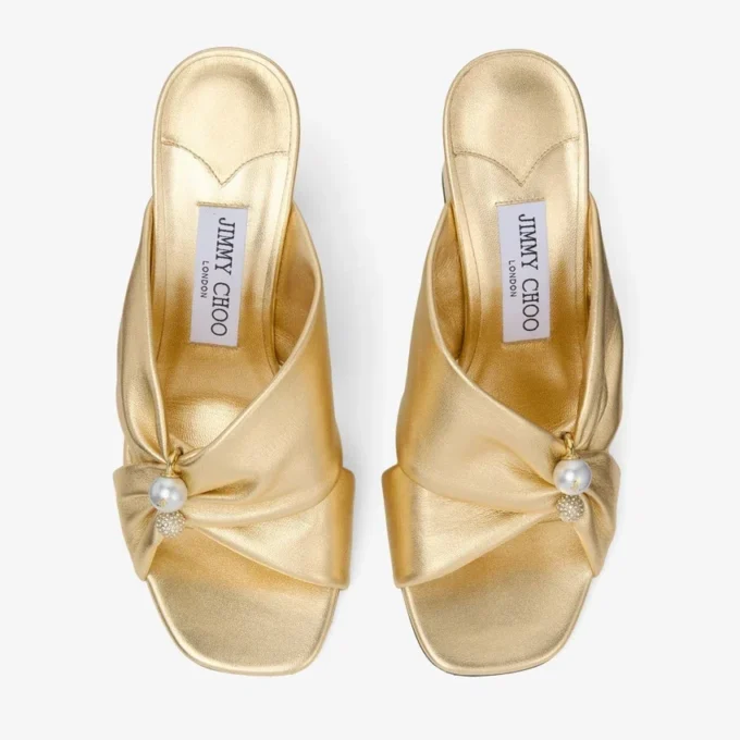 Rafi 85 sandalen van goudkleurig metallic nappaleer Rafi 85 sandalen van goudkleurig metallic nappaleer