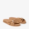 Rafi platte toffee suède platte sandalen Rafi platte toffee suède platte sandalen