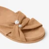 Rafi platte toffee suède platte sandalen Rafi platte toffee suède platte sandalen