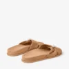 Rafi platte toffee suède platte sandalen Rafi platte toffee suède platte sandalen