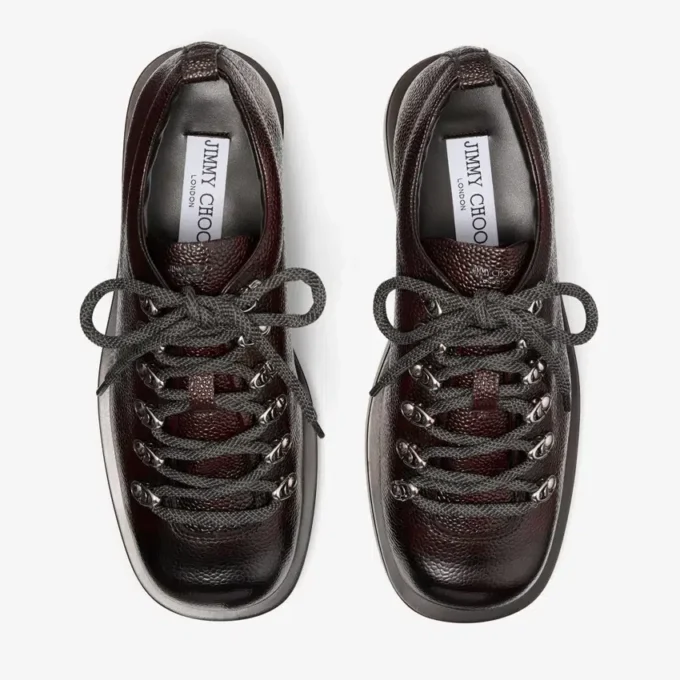 Reeves veterschoenen van chocoladebruin scotch grain leer Reeves veterschoenen van chocoladebruin scotch grain leer