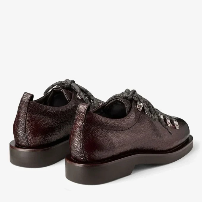 Reeves veterschoenen van chocoladebruin scotch grain leer Reeves veterschoenen van chocoladebruin scotch grain leer