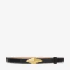 Riem met diamanten gesp Riem met zwarte leren gesp