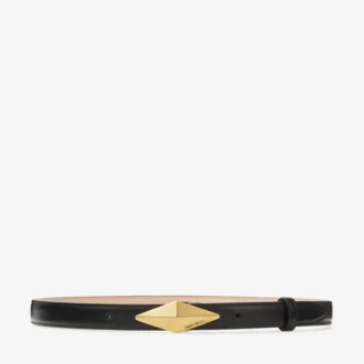 Riem met diamanten gesp Riem met zwarte leren gesp Riem met diamanten gesp Riem met zwarte leren gesp