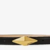 Riem met diamanten gesp Riem met zwarte leren gesp