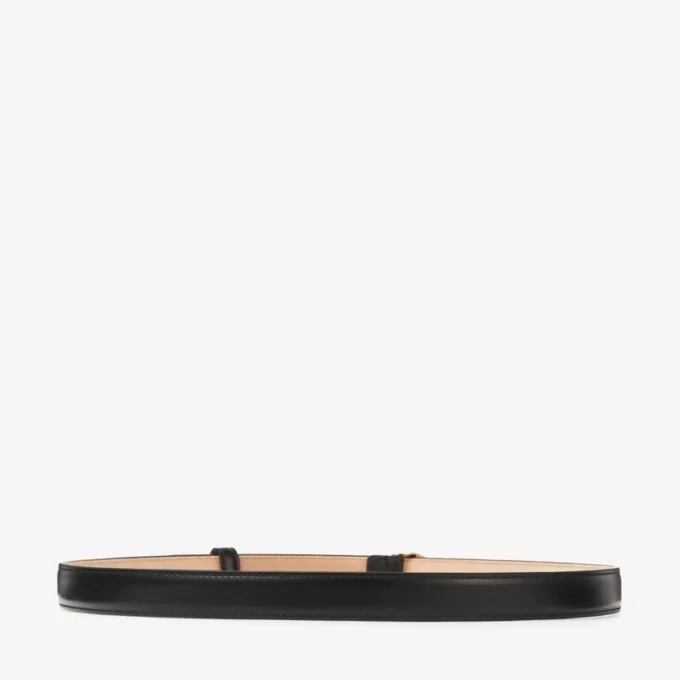 Riem met diamanten gesp Riem met zwarte leren gesp