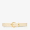 Riem met diamantgesp Gele riem met Elaphe-print