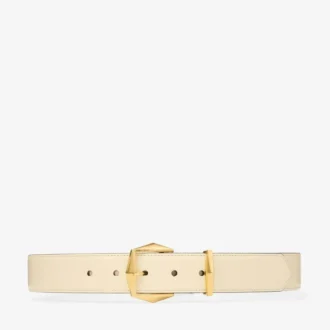 Riem met diamantgesp Gele riem met Elaphe-print Riem met diamantgesp Gele riem met Elaphe-print