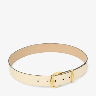 Riem met diamantgesp Gele riem met Elaphe-print Riem met diamantgesp Gele riem met Elaphe-print