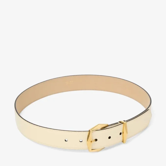 Riem met diamantgesp Gele riem met Elaphe-print
