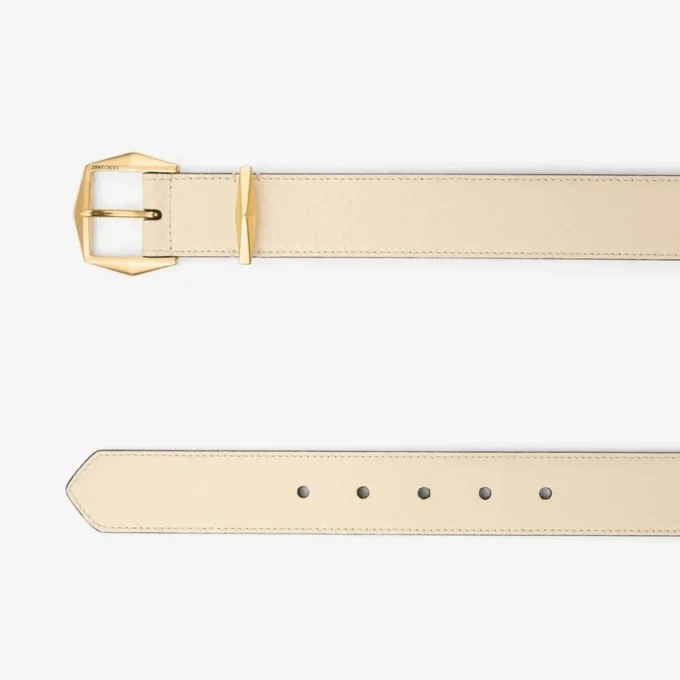 Riem met diamantgesp Gele riem met Elaphe-print