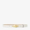 Riem met diamantsluiting Latte Riem met leren sluiting