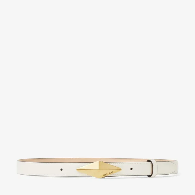 Riem met diamantsluiting Latte Riem met leren sluiting