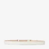 Riem met diamantsluiting Latte Riem met leren sluiting