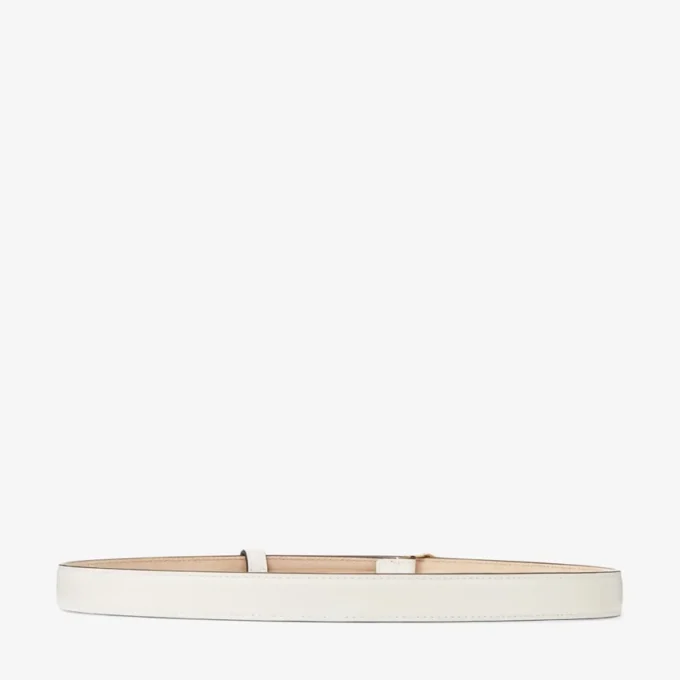 Riem met diamantsluiting Latte Riem met leren sluiting