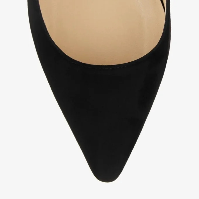 Romy 100 zwarte suède pumps met spitse neus Romy 100 zwarte suède pumps met spitse neus