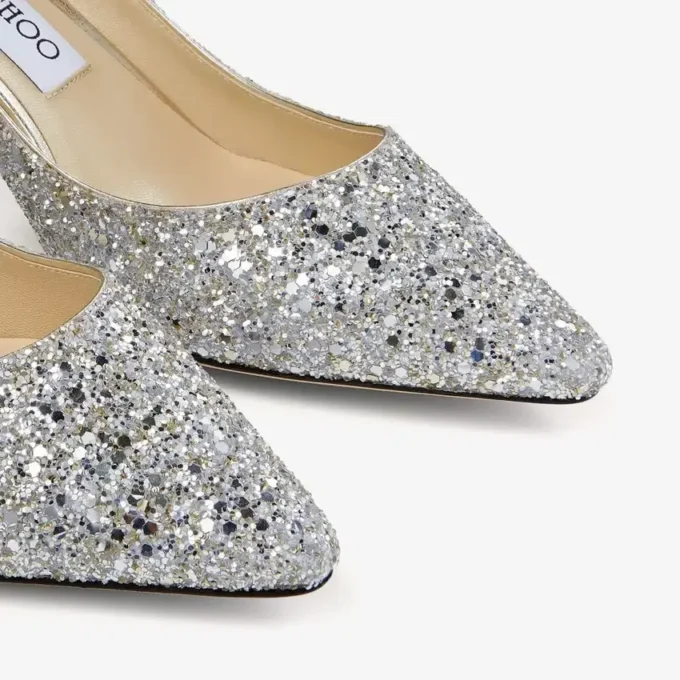 Romy 60 Champagne grove glitterstof puntige pumps Romy 60 Champagne grove glitterstof puntige pumps