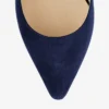 Romy 60 marineblauwe suède pumps met spitse neus Romy 60 marineblauwe suède pumps met spitse neus