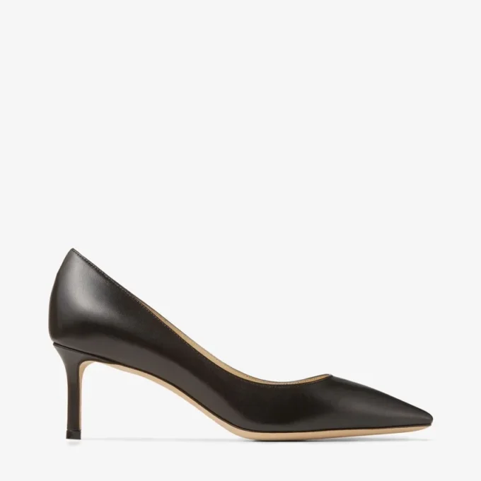 Romy 60 zwarte pumps van geitenleer met spitse neus Romy 60 zwarte pumps van geitenleer met spitse neus