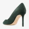 Romy 85 Britsgroene pumps van suède in dezelfde kleur Romy 85 Britsgroene pumps van suède in dezelfde kleur
