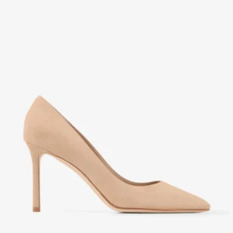 Romy 85 Chai suède pumps in dezelfde kleur