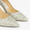 Romy 85 Champagne Pumps met grove glitterstof en spitse neus Romy 85 Champagne Pumps met grove glitterstof en spitse neus