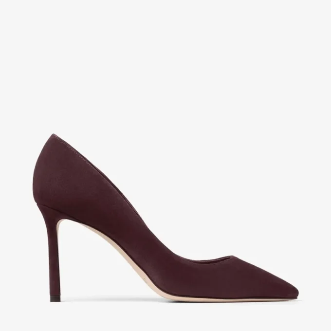 Romy 85 diepe merlotkleurige suède pumps Romy 85 diepe merlotkleurige suède pumps
