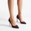 Romy 85 diepe merlotkleurige suède pumps Romy 85 diepe merlotkleurige suède pumps